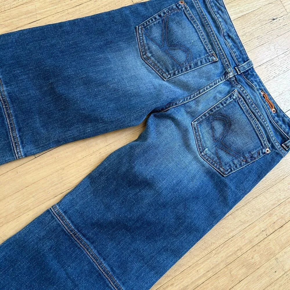 Y2k Rock and Republic Crop Jeans Wide Leg Low Rise Women 30x21